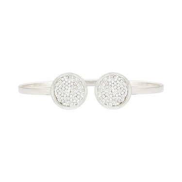 Bangle Upsala Plata Círculo Doble Plateado